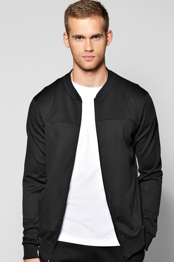 Poly Bomber With Ribbed Side Panels